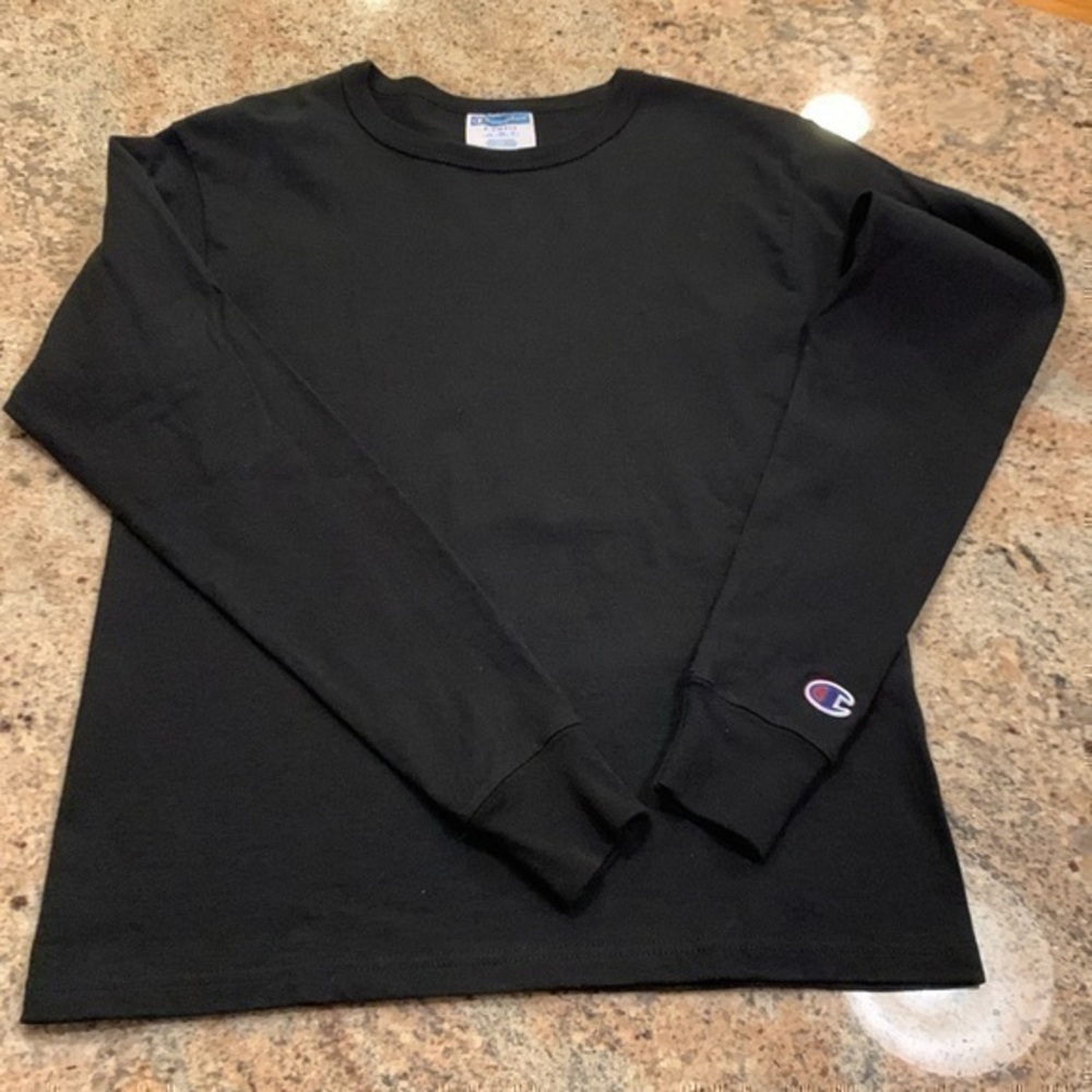 Champion plain black long sleeve shirt brand new never worn size xs extra small